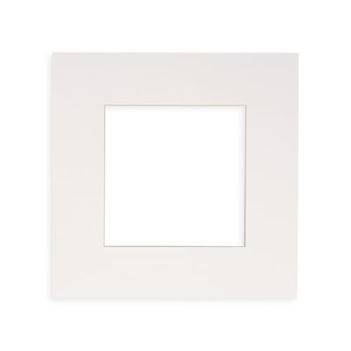 CountryArtHouse White Acid Free 32x32 Square Picture Frame Mat with White Core Bevel Cut for 28x28 Pictures - Fits 32x32 Frame - Pack of 1 Matboard