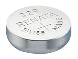 Renata Batteria RENATA 329, orologio, cella singola, ossido d'argento, 37 mAh, 1,55 V, parte superiore piatta, 7,9 mm (5 pezzi)