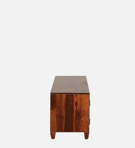 Image of Solid Sheesham Wood TV Unit for Living Room | TV Stand | TV Cabinet with Storage for Living Room and Hotel Furniture (Honey Finish-03)