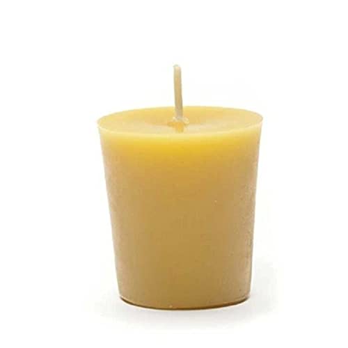 12 Golden Yellow Beeswax Votive Candles