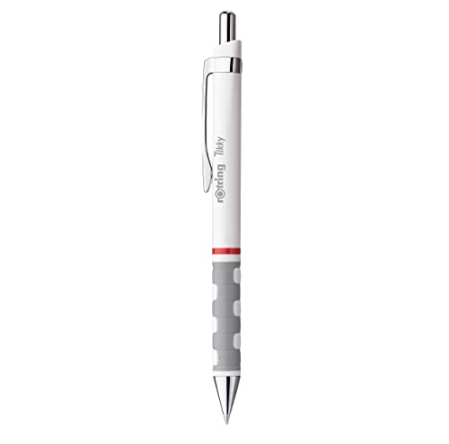 Image of rOtring Tikky Ballpoint Pen, Medium Point, White Barrel, Black Ink (1904718)