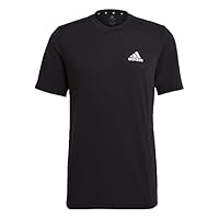 adidas mens Aeroready Designed 2 Move Feelready Sport Tee T Shirt, Black/White, Medium US