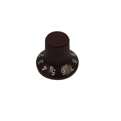 12PCS Chocolate Brown Guitar AMP Knob Amplifier Skirted Knobs Fit For Fender - Thumbnail 3