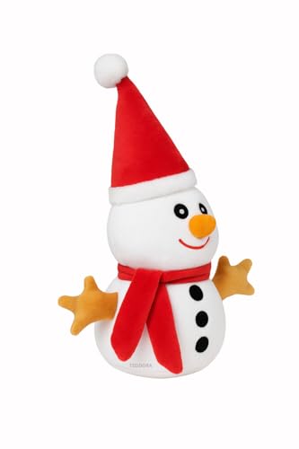 Image of Snowman Soft Toy for Girls Boys Kids,White,Christmas Plush Stuffed Baby Teddy Gift Birthday, 32cm