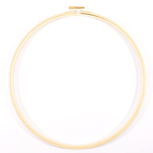Vaessen Creative Tambour à Broder en Bois de Bambou, Ø30 cm, Cercle pour Attrape-Rêves, Cadre de...