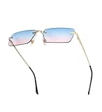 Matériaux de Haute Qualité: Ces lunettes de soleil sans monture sont fabriquées à partir de lentilles en pc de haute qualité, de plaquettes de nez confortables, de pieds de lunettes en métal exquis et conception de charnière ferme. Tous ces détails garantissent un port confortable
