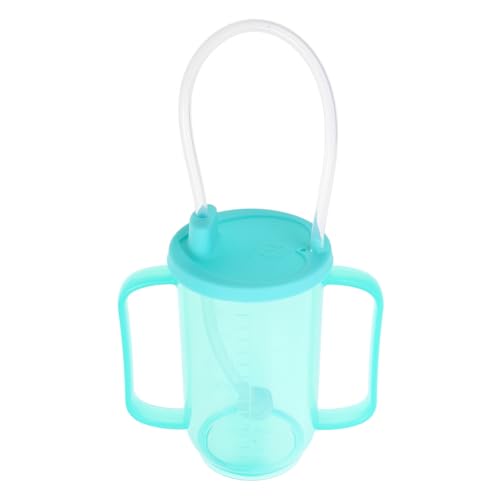 IWOWHERO Senior Water Cup 350ml Nursing Cup Two Handles Spill Proof for Dysphagia Home Nursing Home Use