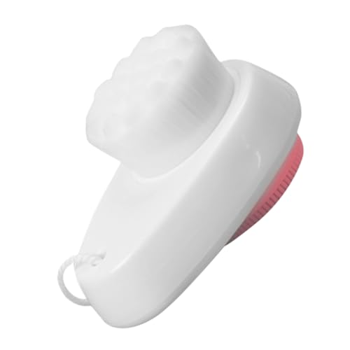 FOMIYES Silicone Facial Scrubber Brush Dual Sided Exfoliating Tool with Ergonomic Grip for Deep Cleansing Gentle Face Wash and Skin Care Soft Bristles for All Skin Types