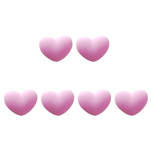 Mikikit 6Pcs Heart Shaped Vibration Dampeners for Tennis Racket Shock Absorbing Accessories to Reduce Tennis Elbow and Enhance Play Cute Design