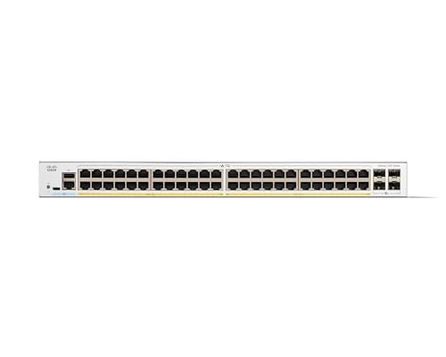 Image of Cisco Catalyst 1300-48FP-4X Managed Switch, 48 Port GE, Full PoE, 4x10GE SFP+, Limited Lifetime Protection (C1300-48FP-4X)