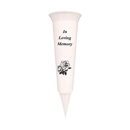 Vase commémoratif pour Tombe avec Un poème funéraire | Un Ornement personnalisé en Plastique pour Vos Proches (in Loving Memory) Cover