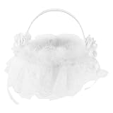 COHEALI Cesta de Flores para Niña Boda con Asa Rústica de Color, Cesta de Almacenamiento de Pétalos Multifuncional para Ceremonia y Frutas, Adecuado para Eventos y Bodas