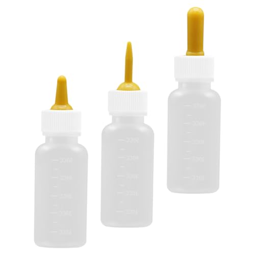 Luxshiny 3 Piezas Biberones para Mascotas Botellas de Alimentación para Cachorros y Gatitos Reutilizables y Fáciles de Limpiar para Animales Pequeños como Conejos y Corderos
