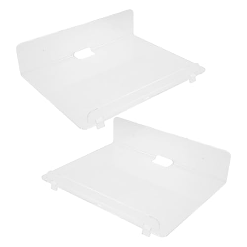 iplusmile Estantes Flotantes Transparentes de Acrílico 2 Unidades para Pared, Soporte Ajustable para Cámaras y Almacenamiento en Hogar y Oficina