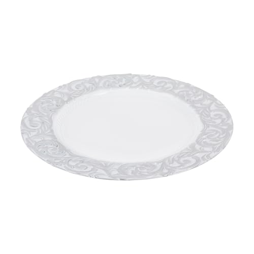 50 Platos Cargadores Redondos Plástico 12.99 Pulg miniatura 4