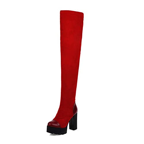 Bottes au-dessus du genou d'une finition haut de gamme avec talon de 11cm