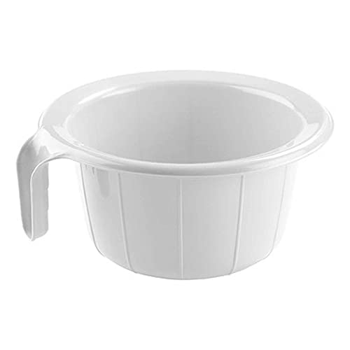 Acan Tradineur - Orinal Sanitario Redondo, Color Blanco, Usar en el hogar, baño, Medico, Trabajo, Hospital o Cuidado de Personas dependientes, 12 x 24 cm, Modelo Aleatorio