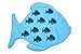 Fairly Odd Novelties FON-10012 Novelties Fish Shape 10 Ice Cube Tray Mold Blue Rubber Novelty Gag Gift, One Size