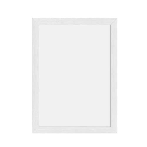 SECURIT - Lavagna da Parete Woody - Per Pennarelli a Gesso Liquido - Per Bar, Ristoranti, Pub, Negozi - Cornice in Legno Laccato - 1 Pennarello a Gesso Liquido Incluso - 30x40cm - Colore Bianco