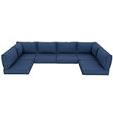 Amopatio Outdoor Cushions for Patio Furniture Replacement, Waterproof Patio Furniture Cushions, Deep Seat Patio Cushions, Patio Seat Cushions for Outdoor Sectional (Blue)