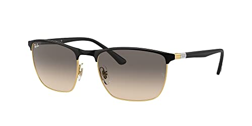 Ray-Ban RB3686 Sunglasses Bundle: RB 3686 187/32 Black On Arista Clear Gradient and Universal Anti-slip Silicone Leash