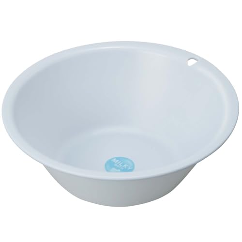 新輝合成 トンボ ミルキーバス 湯桶 ブルー Ag 抗菌加工 フック穴付き 持ちやすい形状 幅28×奥行27.5×高さ9.5cm 日本製