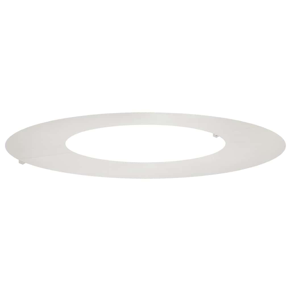 Anillo de árbol de acero inoxidable plateado, 70 x 70 cm, diámetro de 40 cm, disco cuadrado para protección de raíces y bordes cortados, robusto anillo de jardín para árboles y arbustos en