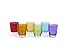 Excelsa 49234 Happy Colour Set 6 Bicchieri, Vetro, Multicolore, 9 x 9 x H. 6 cm