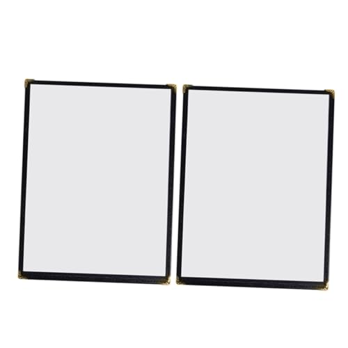 KICHOUSE 2pcs Menu Double-Sided Recipe Cover Water Proof Case Clear Recipe Cover Clear Card Sleeves Clear Protective Film Waterproof Case Recipe Protector Enclosure Transparent PVC