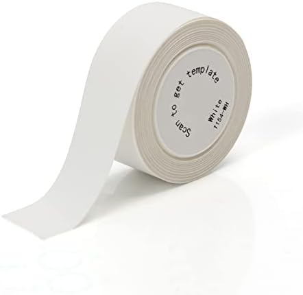 PRT Qutie Label Maker Tape, Waterproof DIY Self-Adhesive Labels, 15mmx4M Compatible for Qutie/D11/D30 Label Printer, Suitable for Name Price Shelf Life Classification Labels - 4M Long/Roll (White)