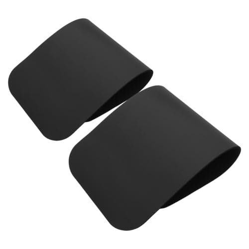 2pcs Black Pu Treadmill Shock Pad 70x28cm Non-Slip Exercise Mat miniatura 1