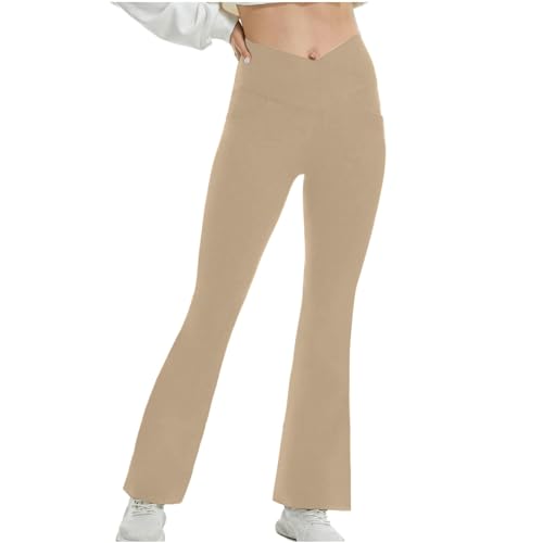 Generico Pantalones de yoga para mujer Push Up Pantalones de chándal de mujer Seamless Yoga Pants Flare Leggins Gimnasio Mallas Mate Slim Fit Pantalones Pierna Ancha Talla Grande para Gym Jogging