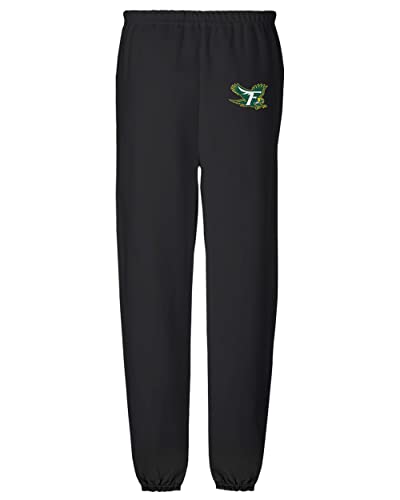LOGOVISION Mens Jogger Sweatpants Collegiate Primary Logo Black Collection2