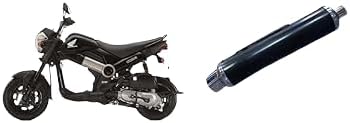 Free Flow Exhaust Silencer for Honda Navi (Black)