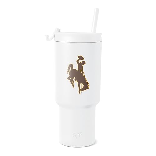 Image of Simple Modern Wyoming Cowboys Tumbler with Straw | 30oz | Collegiate