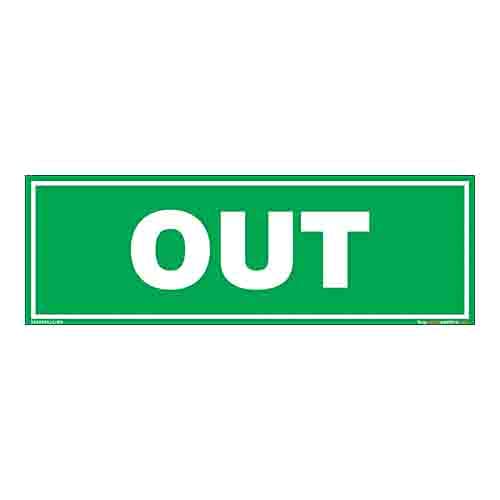Out Sign Hd buysafetyposters.com - OUT Sign In English - PVC Sticker - (Rectangle ...