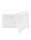QWORK 100PCS Sachets de Mousse pour Emballage, Feuilles Mousse Déménagement pour Verrerie, Vaisselle, Porcelaine, Bordure de Meuble, Objets Fragiles (300 x 300 x 1mm)