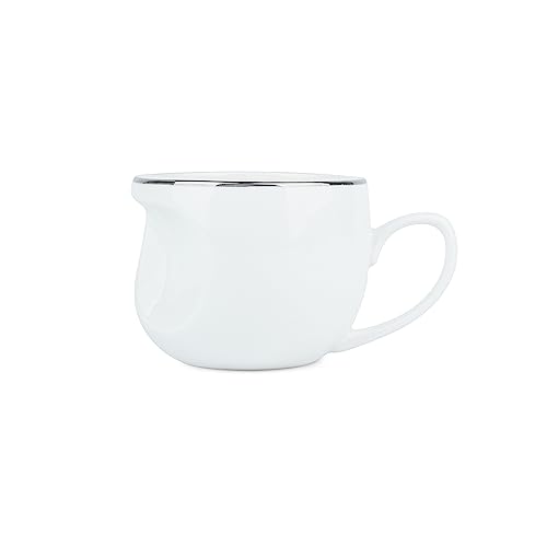 Image of Dandy Lines Face Platinum Band Cup and Saucer Set, Luxury Tea Set, Tea Cups with Saucers, Ceramic, Pack of 12, Microwave & Dishwasher Safe, Great for Hosting & Gifting