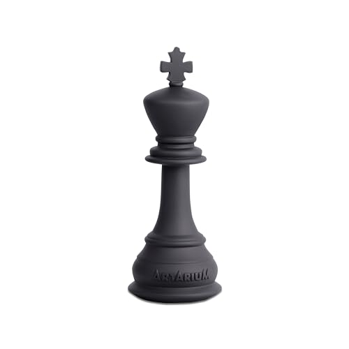 Image of Artarium Chess Pieces King & Queen Statue Sculpture for Home Decor | Office Decor | Table Decoration Set of 1 (Black & White)