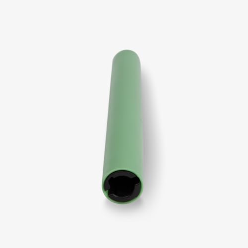 Image of Luminara Flameless Candle Taper (1 inch x 9.5 inch) Melted Top Real Wax Unscented Remote Ready Timer (Vibrant Green)