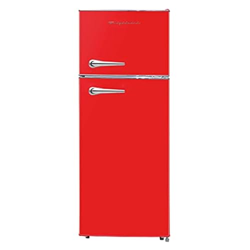 Frigidaire EFR786 Retro Apartment Size Refrigerator with Top Freezer - 2 Door Fridge with 7.5 Cu Ft of Storage Capacity, Adjustable Spill-Proof Shelves, Door & Crisper Bins, Red - image 1