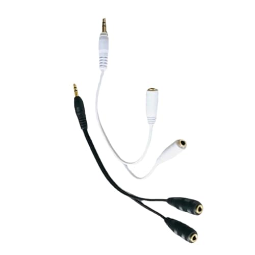 Cable divisor de audio jack 3.5mm macho a 2 hembras 20cm miniatura 5