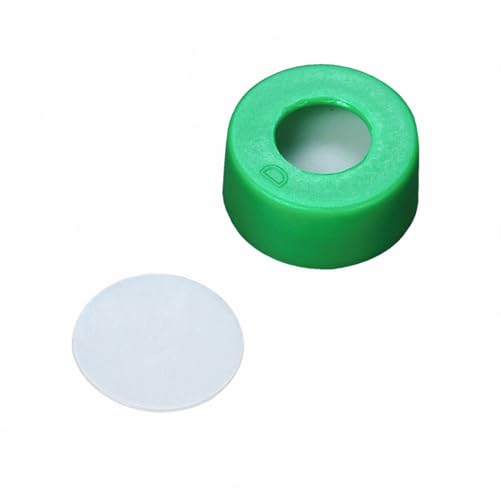 5637-00015 Polypropylene Open Top Cap, Green, 45mm Cap Size (Case of 10)