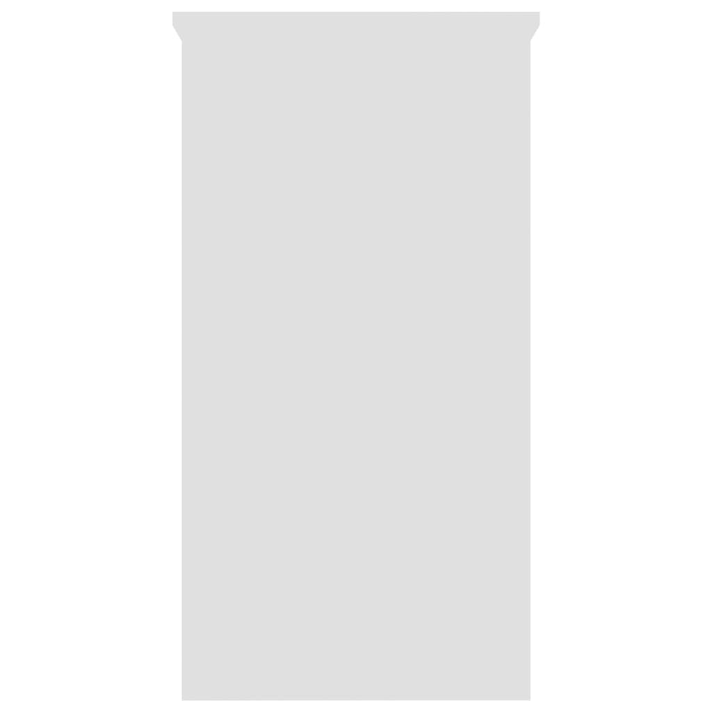 Escritorio blanco 80 x 40 x 75 cm, moderno escritorio para ordenador de madera con 2 cajones, mesa de trabajo compacta para oficina en casa, habitación juvenil y espacios pequeños