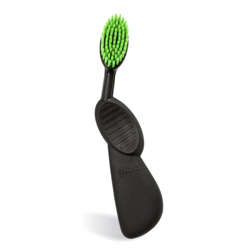 Image of RADIUS Toothbrush Flex Brush Right Black /Green | BPA and ADA Accepted | Designed to Improve Gum Health and Reduce the Risk of Gum Disease |Made with