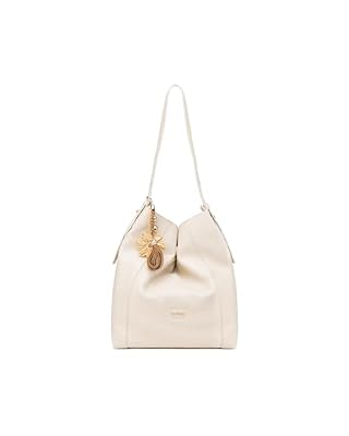 Nero Giardini E644140D Borsa A Spalla Da Donna In Pelle - Panna
