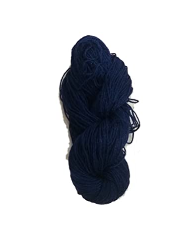 Image of Ganga Micro Knitting Wool Yarn (400gm, Navy)