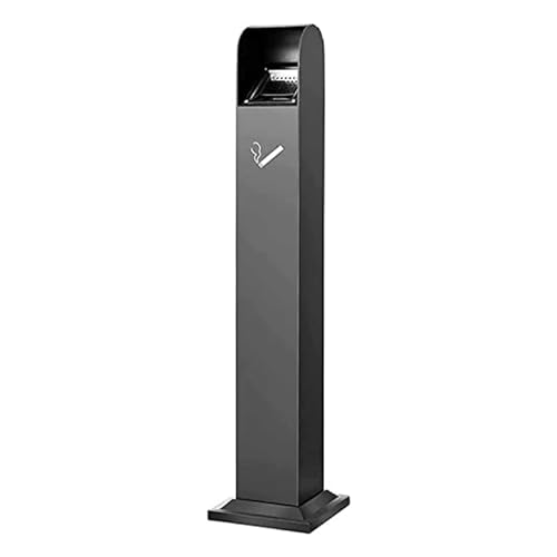 DUddTTW Cenicero Cenicero Vertical con Columna de hollín para Exteriores, con protección antirrobo, Columna de colilla de Cigarrillos de Acero Inoxidable para Interiores práctico