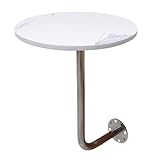 TMKDNNKG Bistrotisch, Wand-Kneipentisch mit Beinen aus rostfreiem Stahl, moderner Kleiner runder Cocktailbar-Beistelltisch, Esstisch-Dekormöbel (Größe: 40 cm (15,7 Zoll))