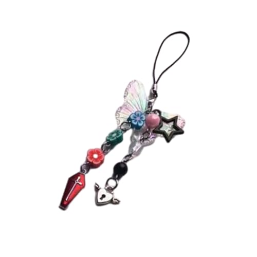 JSGHGDF Coffin Pendant Phone Charm Hanging Rope Style Phone Chain Strap Bag Decoration Lanyards Keychain Accessory